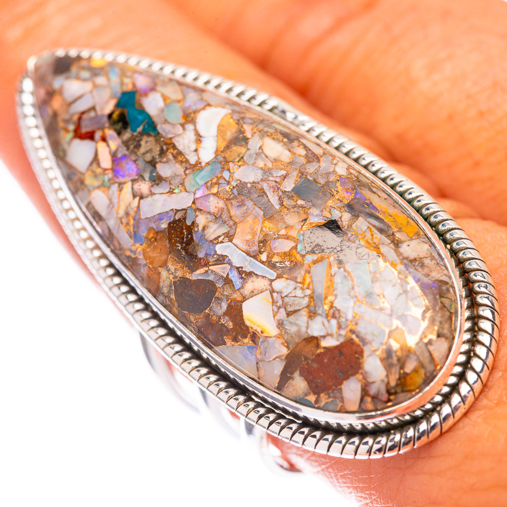 Huge Brecciated Ethiopian Opal 925 Sterling Silver Ring Size 9 (925 Sterling Silver) RING140461