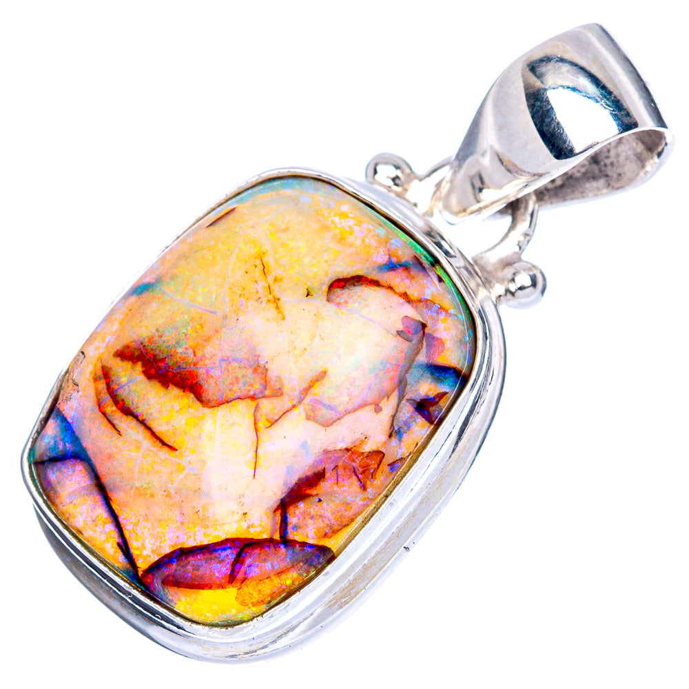 Rare Sterling Opal Pendant 1 1/8" (925 Sterling Silver) P41724
