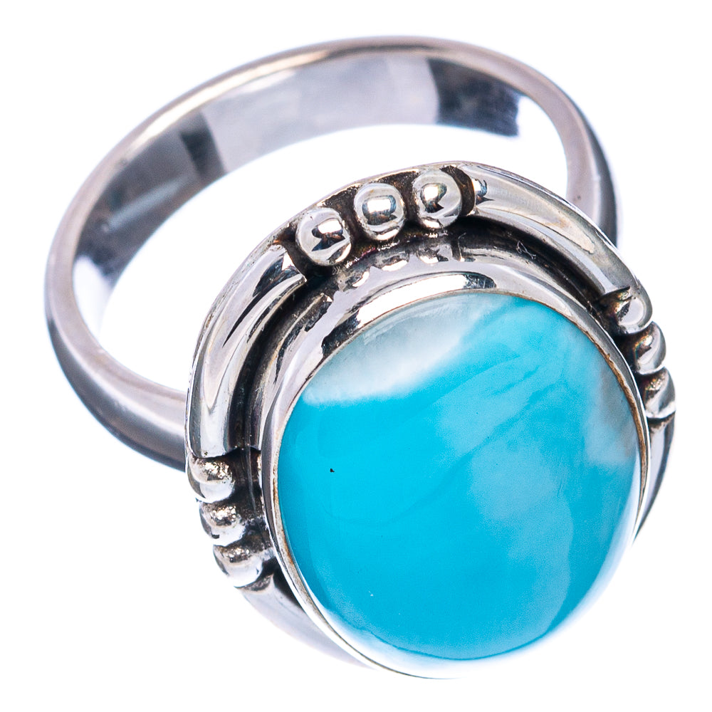 Premium Rare Larimar Ring Size 6 (.925 Sterling Silver)