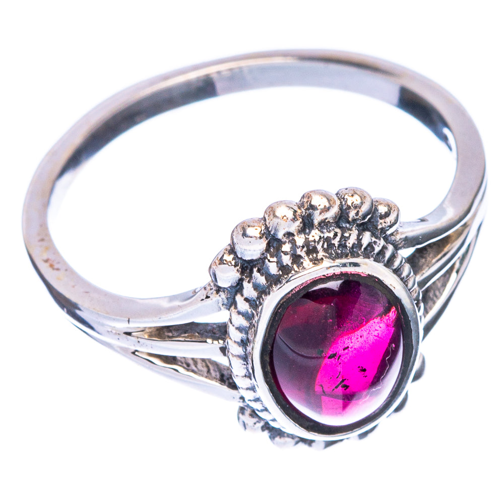 Garnet Dainty Ring Size 6.75 (925 Sterling Silver) R146876