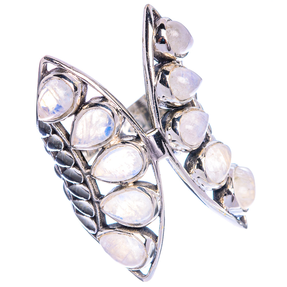 Large Rainbow Moonstone Ring Size 6 (925 Sterling Silver) R144368