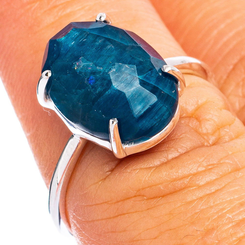 Rare Apatite Ring Size 6.75 (925 Sterling Silver) R8412