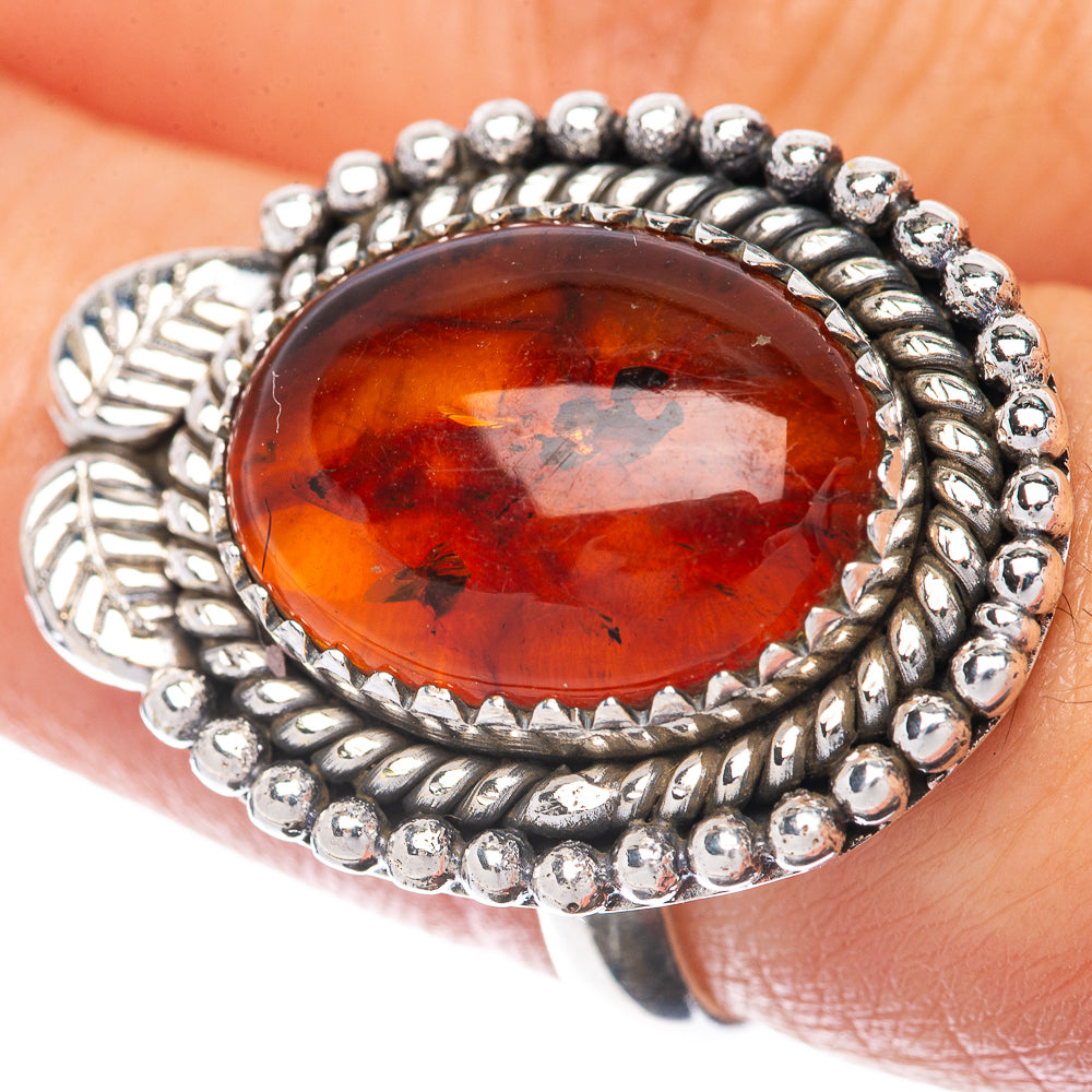 Baltic Amber Ring Size 7.5 (925 Sterling Silver) R145143