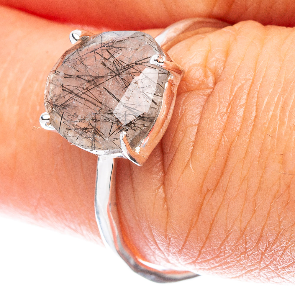 Value Tourmalinated Quartz Ring Size 7.75 (925 Sterling Silver) R7565