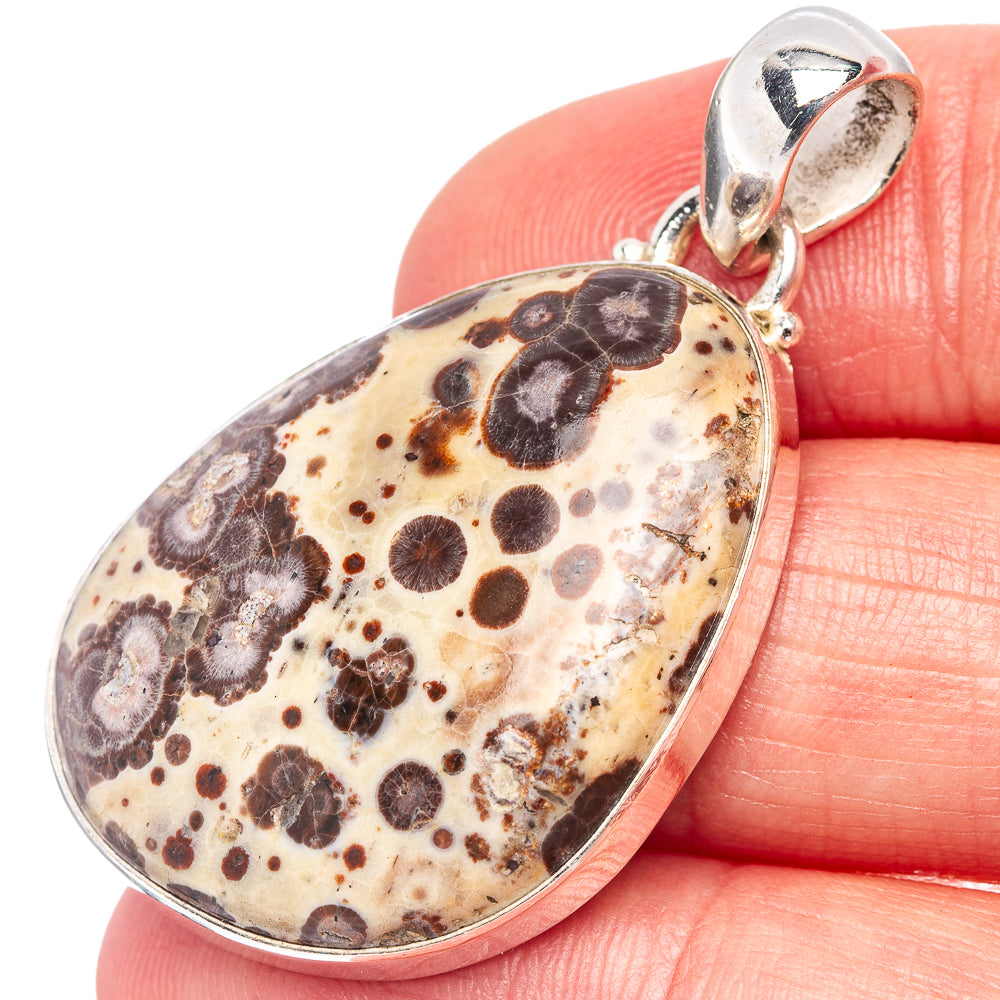 Asteroid Jasper Pendant 1 5/8" (.925 Sterling Silver)