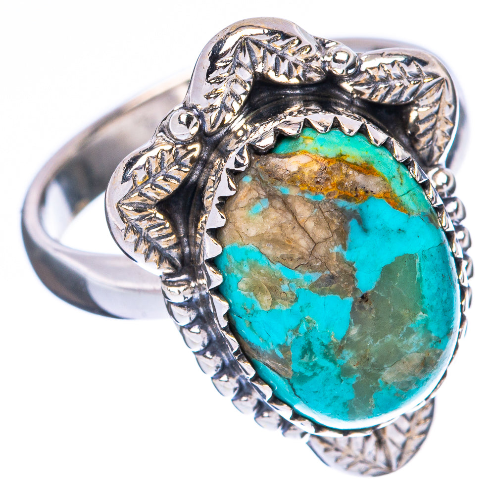 Kingman Turquoise Ring Size 7.75 (925 Sterling Silver) R4034