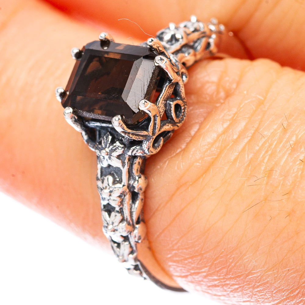 Value Smoky Quartz Ring Size 7.5 (925 Sterling Silver) R3058