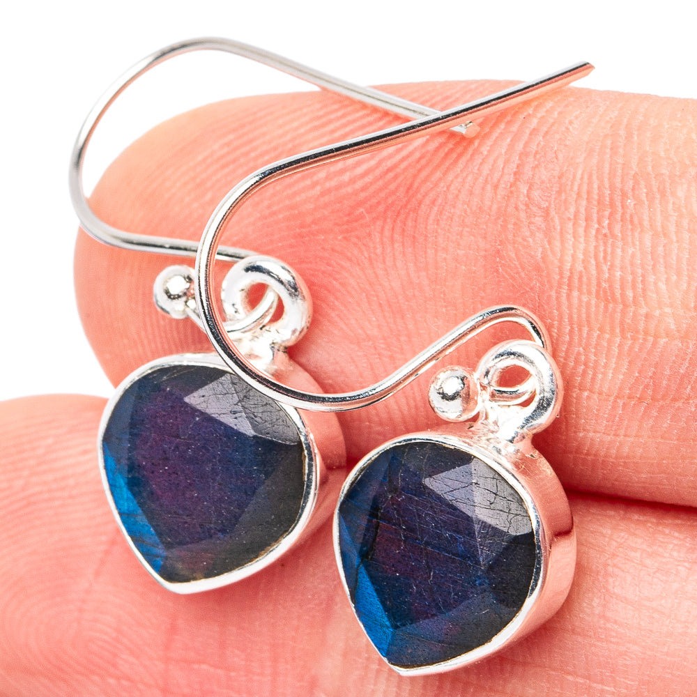 Labradorite Earrings 1 1/8" (925 Sterling Silver) E3110