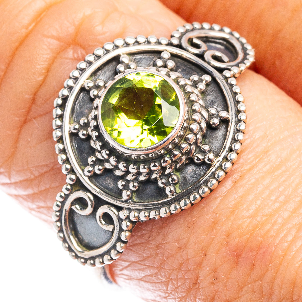 Peridot Ring Size 8.5 (.925 Sterling Silver)