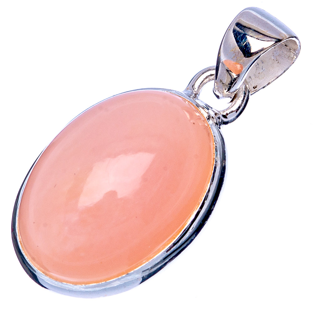 Pink Opal Pendant 1 1/8" (925 Sterling Silver) P41304