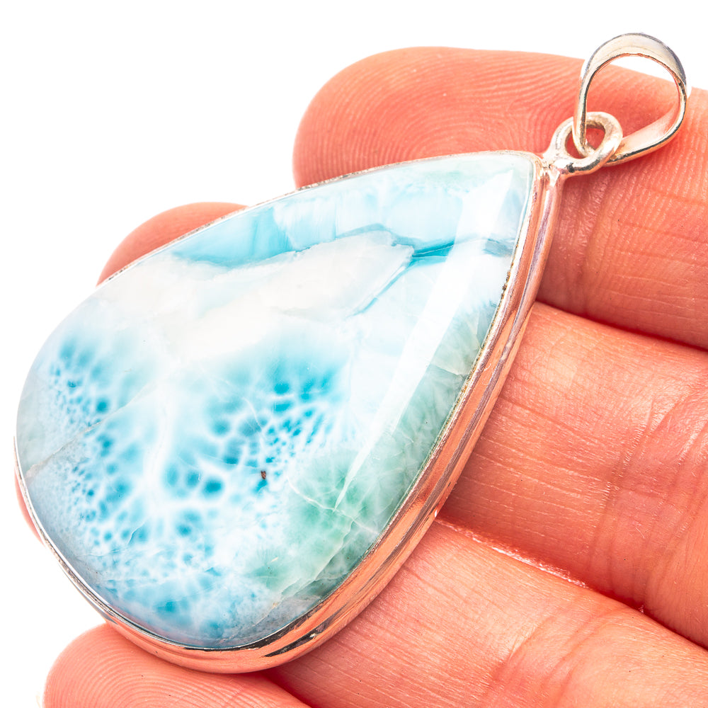 Larimar Pendant 2 1/8" (925 Sterling Silver) P38829