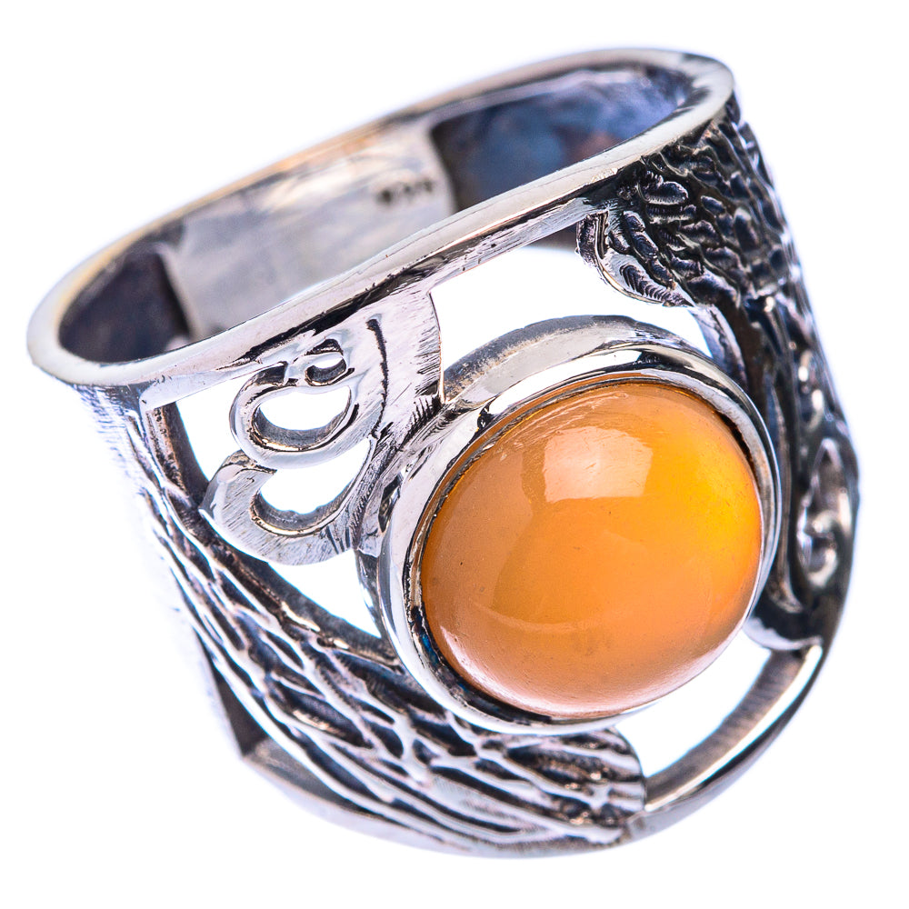 Peach Moonstone Ring Size 6.25 (925 Sterling Silver) R141311