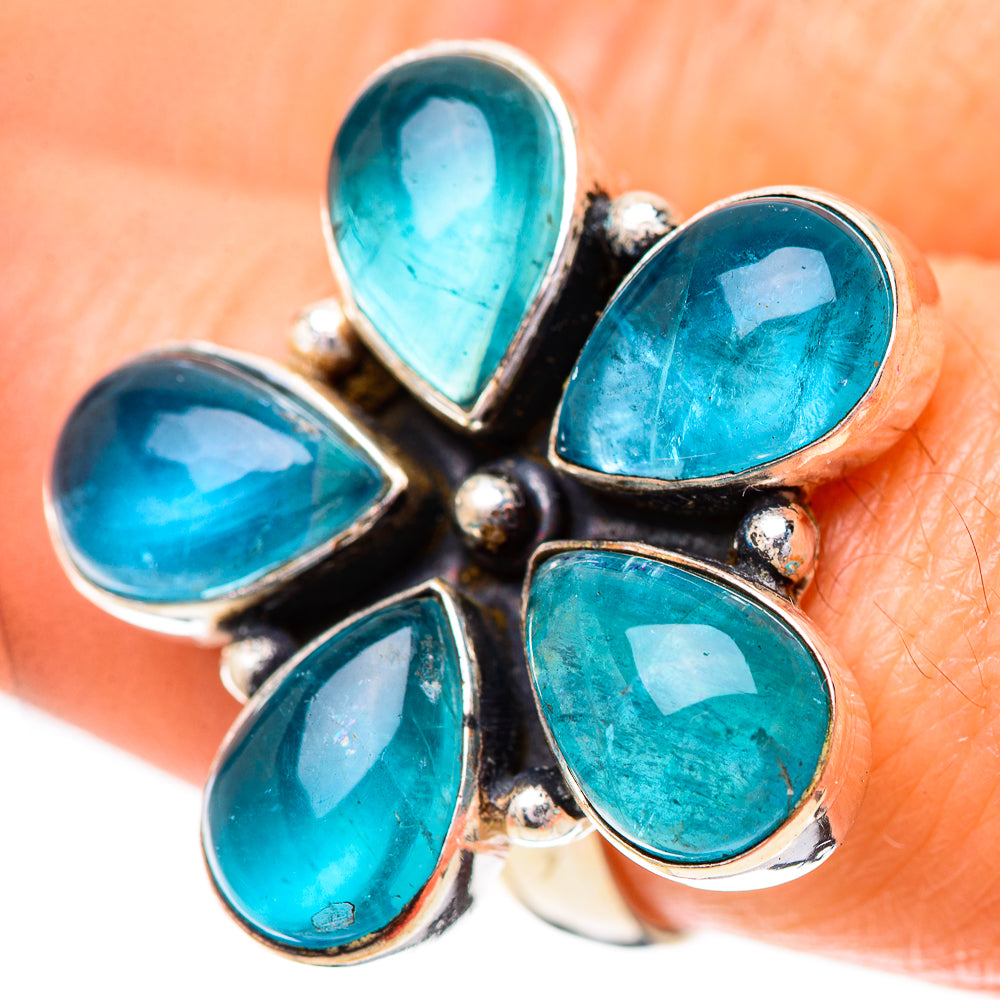 Large Blue Fluorite Ring Size 7.75 (925 Sterling Silver) RING139869