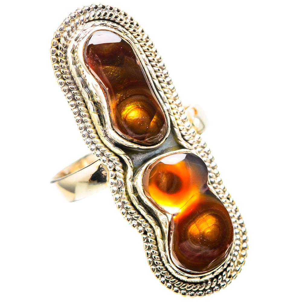 Large Mexican Fire Agate Ring Size 10 (925 Sterling Silver) RING139099