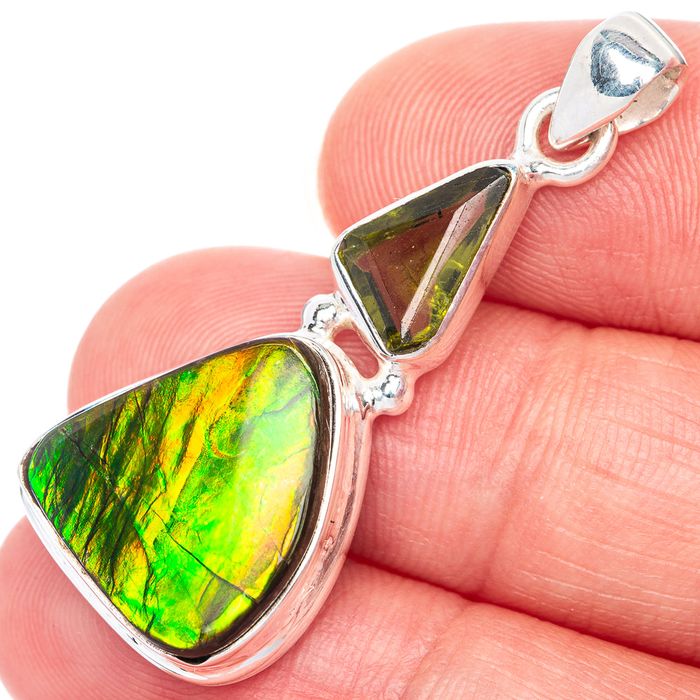 Canadian Ammolite Pendant 1 1/2" (925 Sterling Silver) PD39869