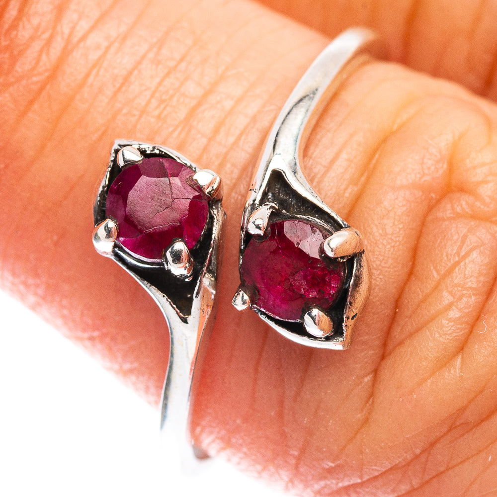 Dainty Red Sillimanite Ring Size 7 (.925 Sterling Silver)