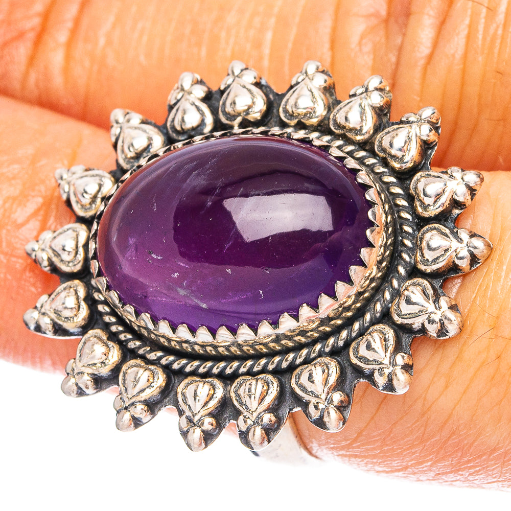 Large Amethyst 925 Sterling Silver Ring Size 6.75 (925 Sterling Silver) R6371