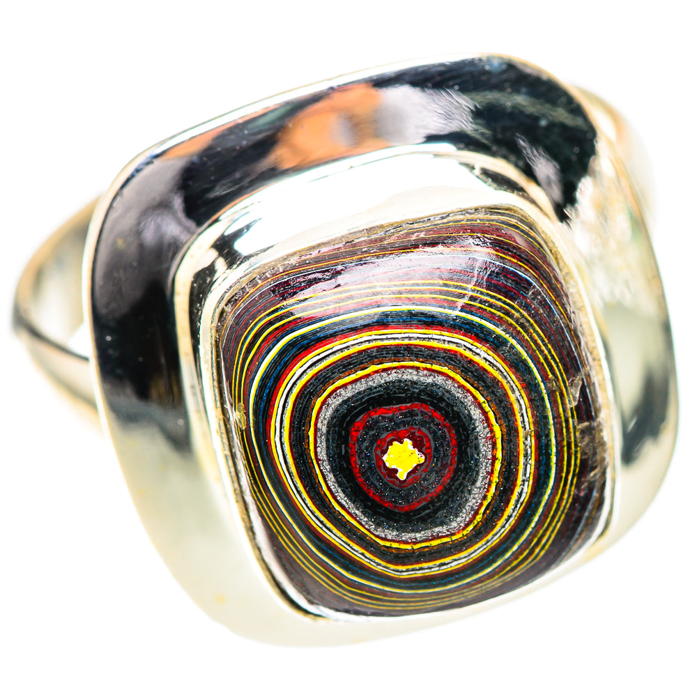 Fordite 925 Sterling Silver Ring Size 10 (925 Sterling Silver) RING139326