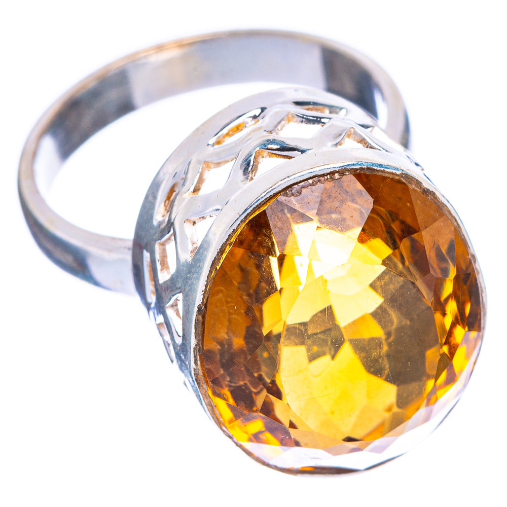 Rare Mandarin Citrine Ring Size 7 (925 Sterling Silver) R1202