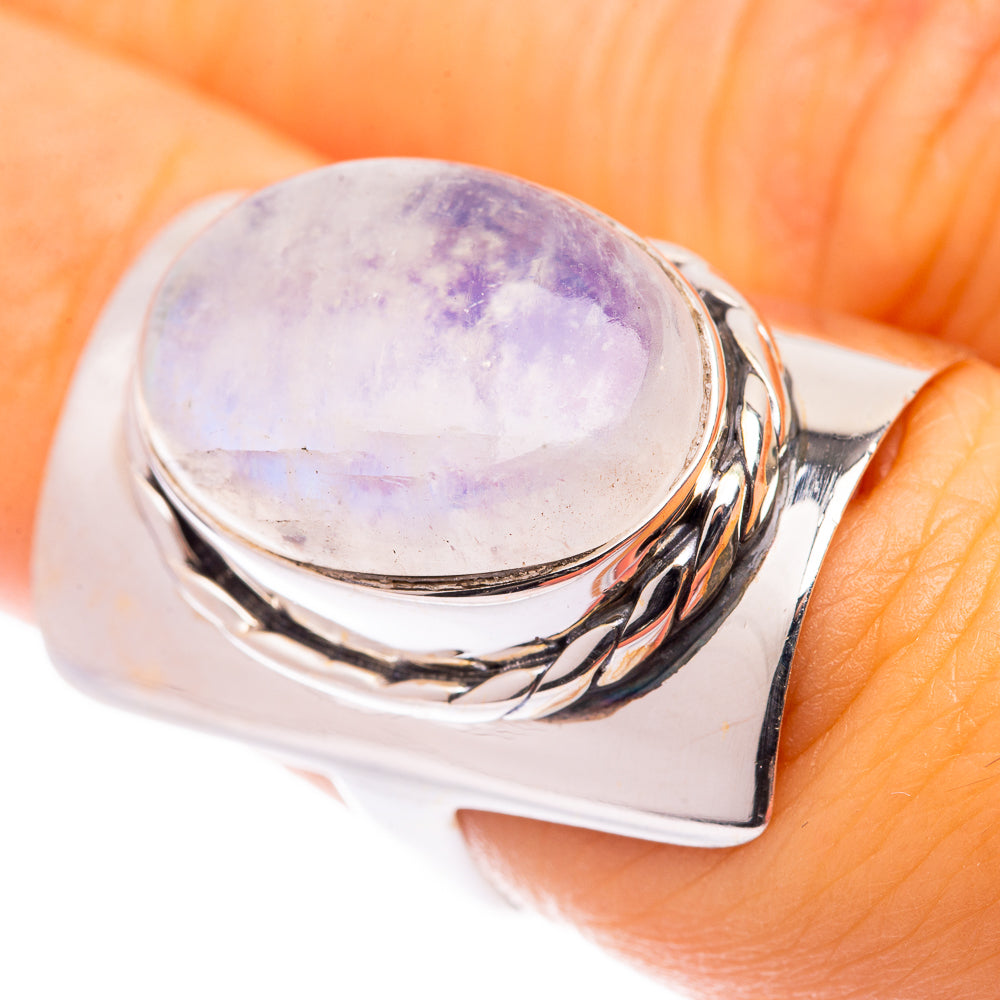 Rainbow Moonstone Ring Size 6.5 (925 Sterling Silver) R140892