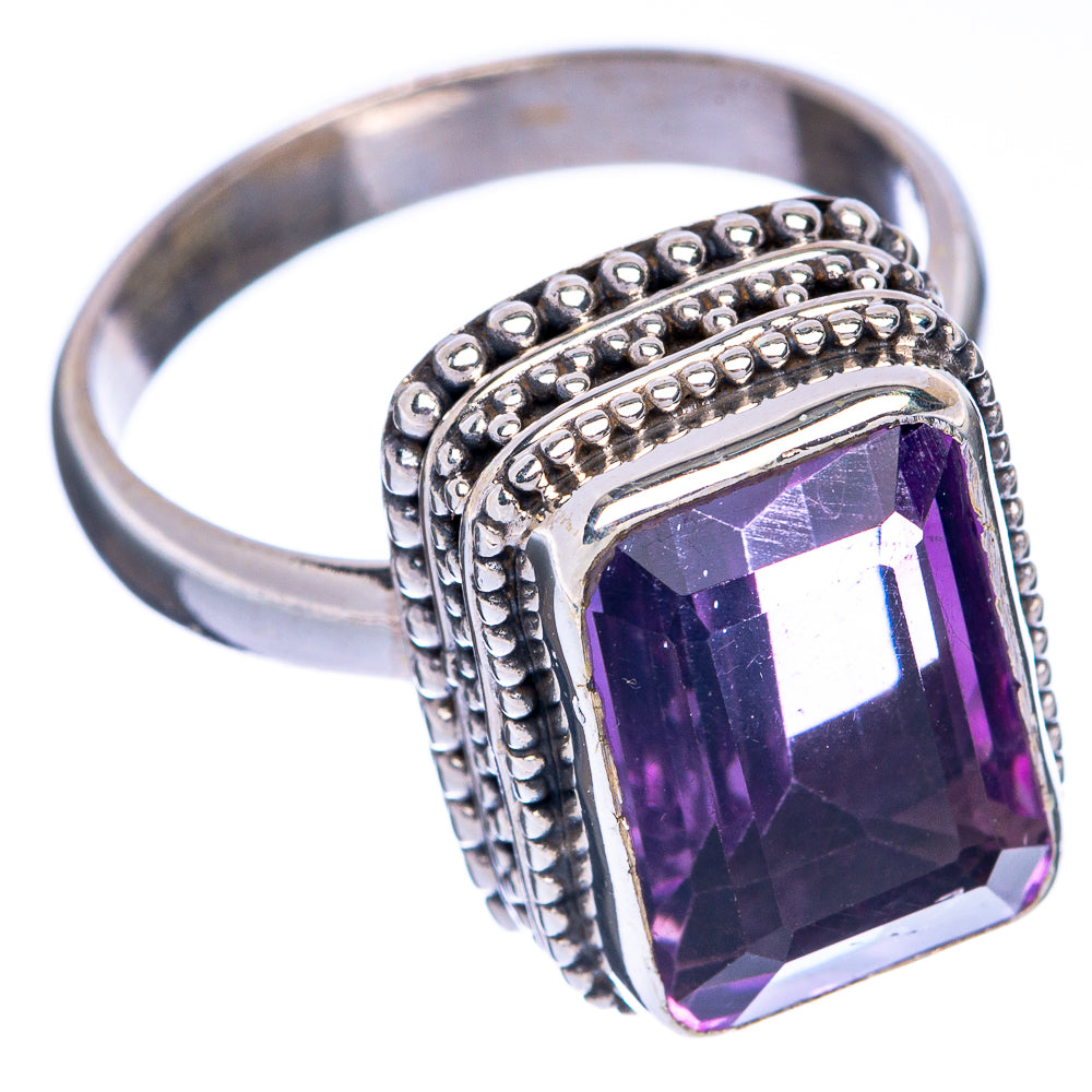 Faceted Amethyst Ring Size 8.75 (925 Sterling Silver) R144572