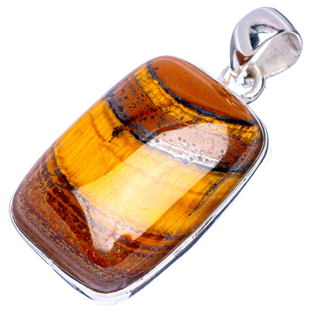 Tiger Eye Pendant 1 3/8" (925 Sterling Silver) P42849