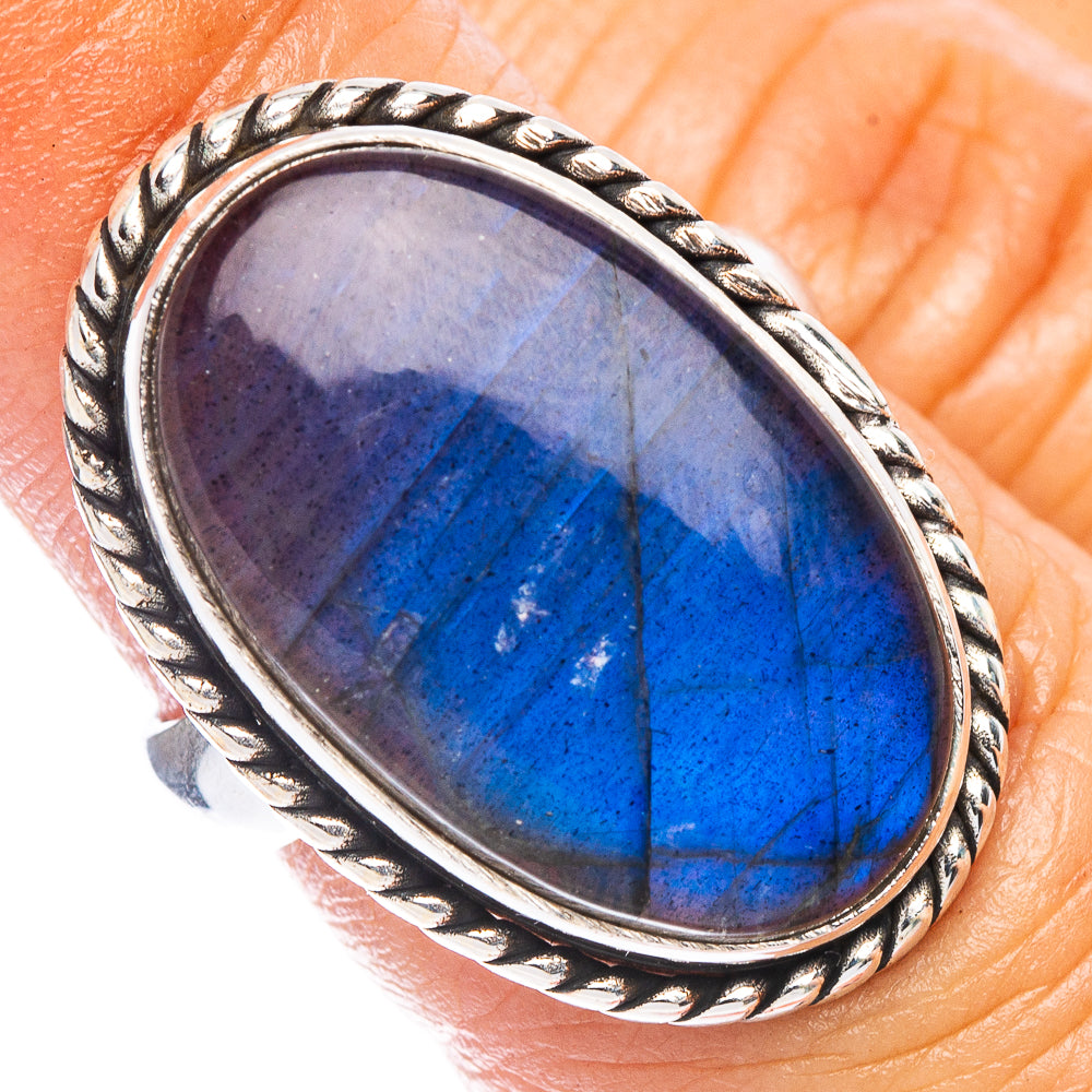 Labradorite Ring Size 5.75 (925 Sterling Silver) R7396