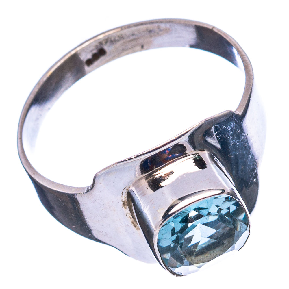Blue Topaz Ring Size 6.5 (.925 Sterling Silver)