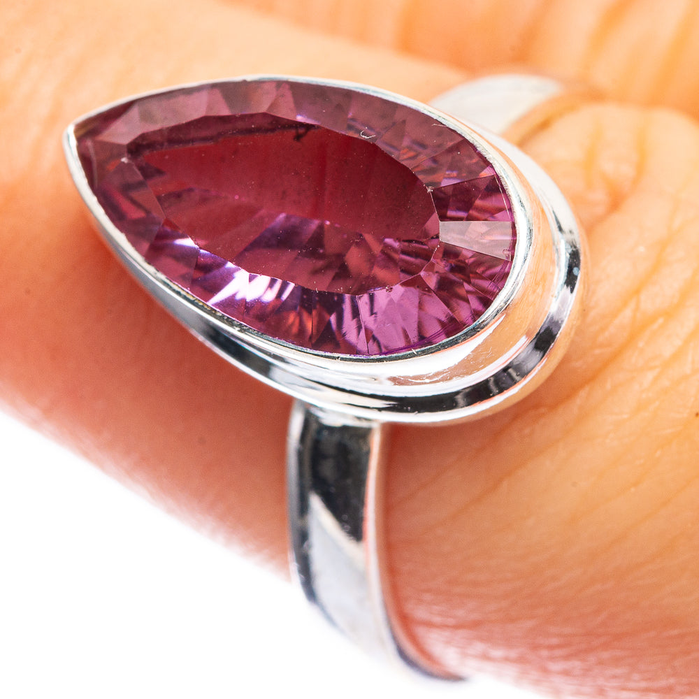 Faceted Color Change Alexandrite (Lab.) Ring Size 7.5 (925 Sterling Silver) RING143388
