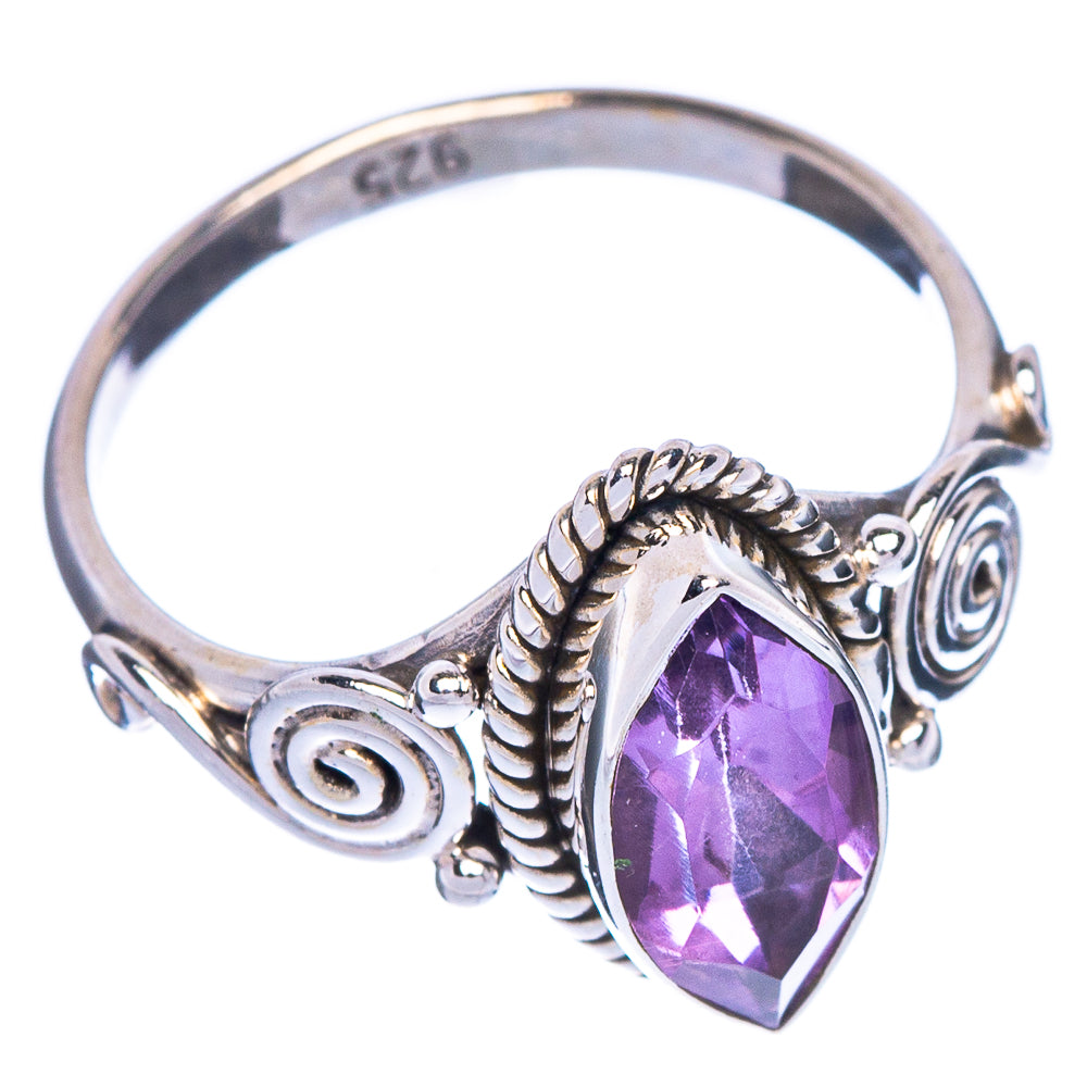 Faceted Amethyst Dainty Ring Size 4.75 (925 Sterling Silver) R147145