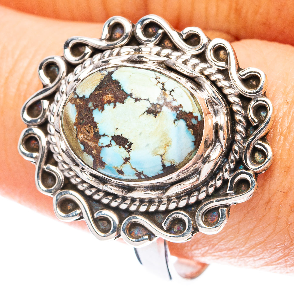 Rare Golden Hills Turquoise Ring Size 9.75 (925 Sterling Silver) R4905