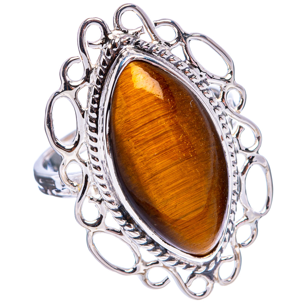 Premium Tiger's Eye Ring Size 6.75 (.925 Sterling Silver)