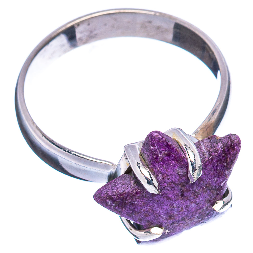 Purpurite Star Ring Size 8 (.925 Sterling Silver)