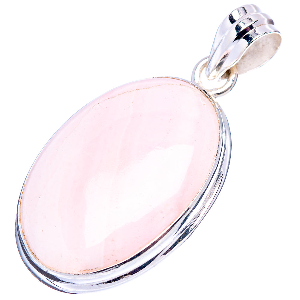 Pink Opal Pendant 1 5/8" (.925 Sterling Silver)
