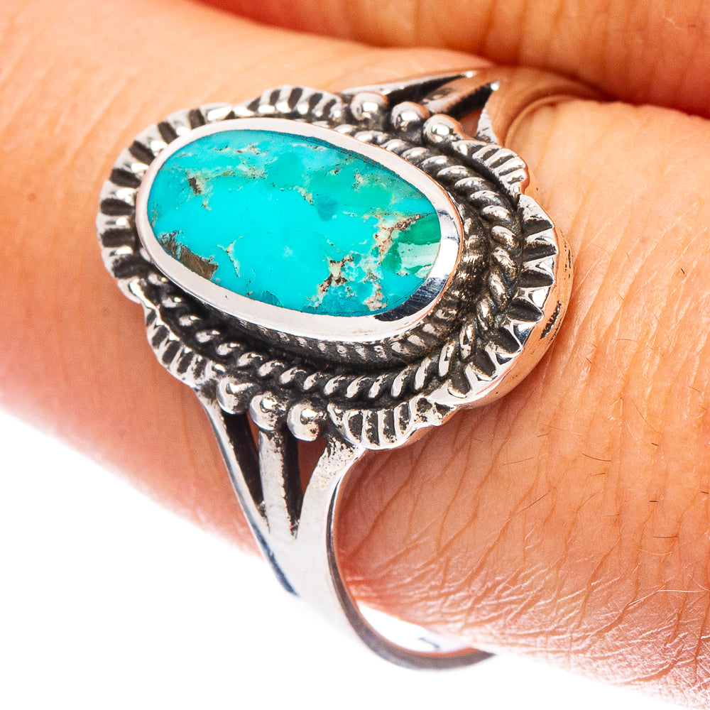 Rare Arizona Turquoise Ring Size 9.5 (925 Sterling Silver) R7312
