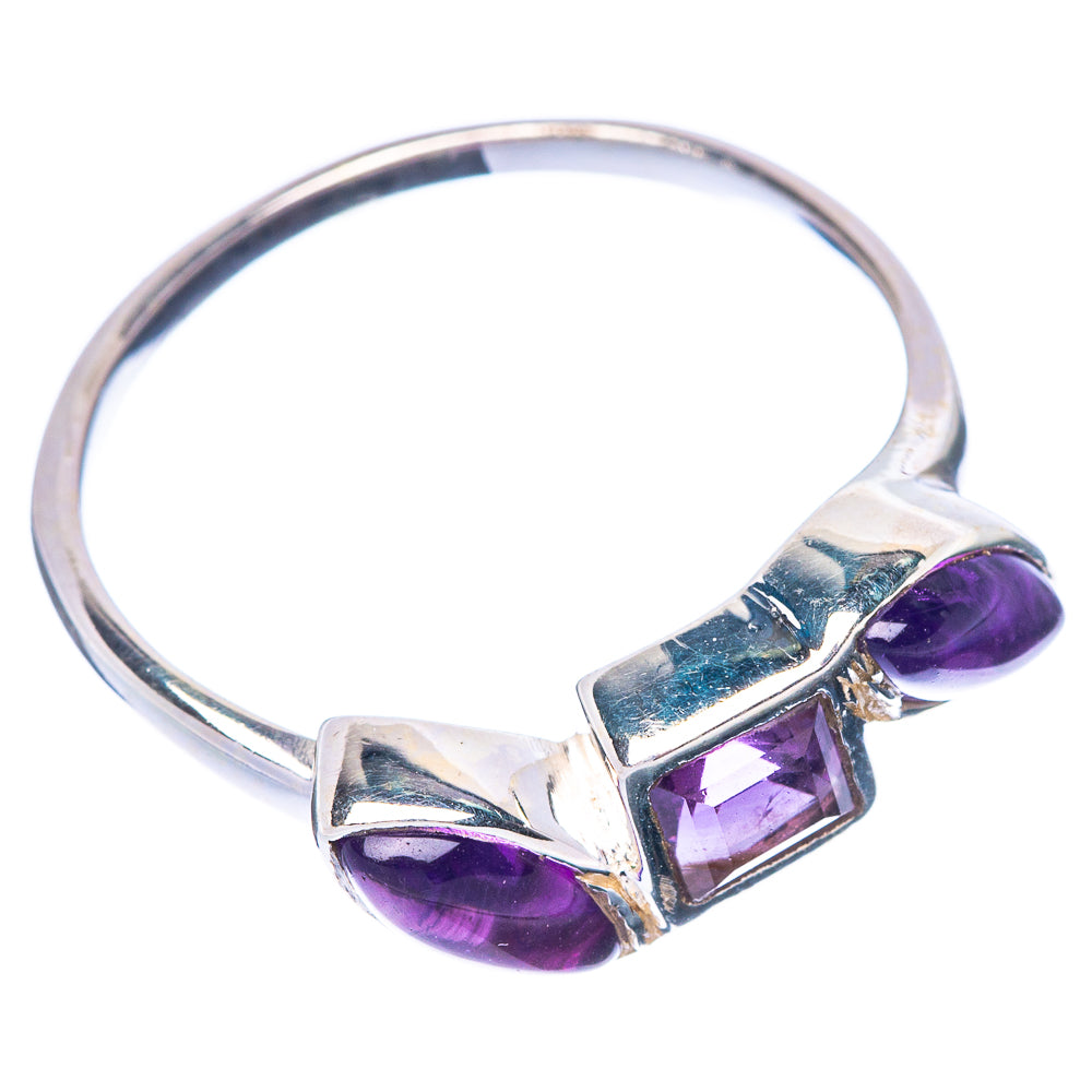 Faceted Amethyst Ring Size 10 (925 Sterling Silver) R1527