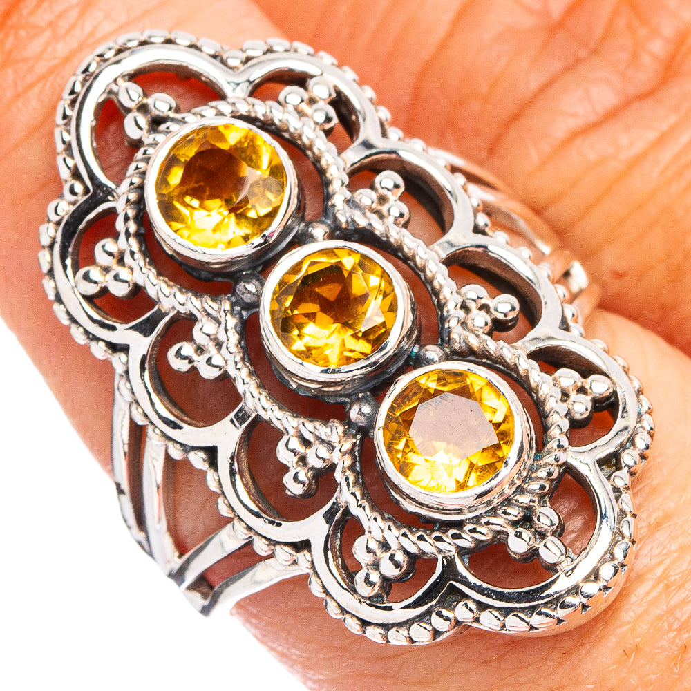 Citrine Ring Size 7.75 (.925 Sterling Silver)