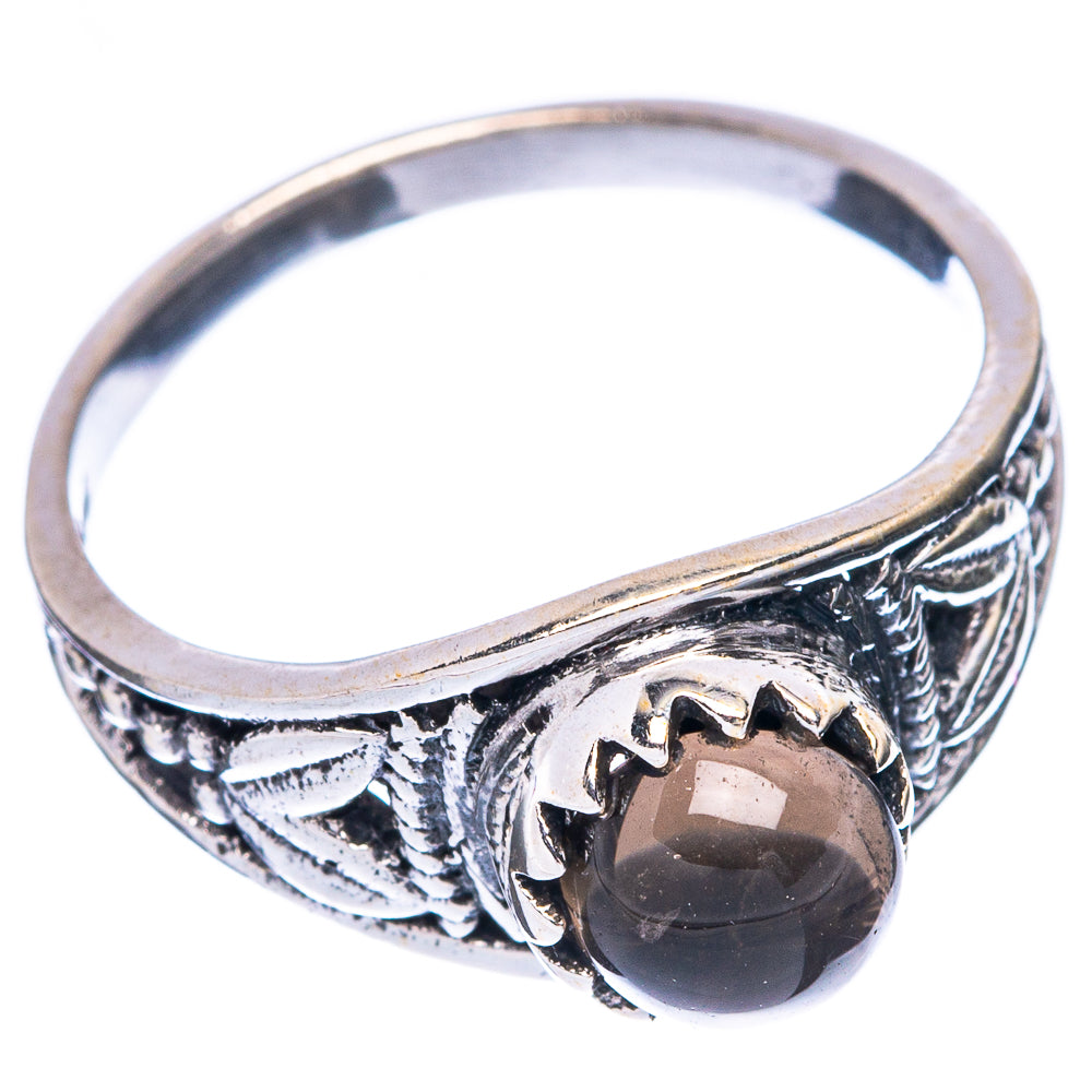 Smoky Quartz Dainty Ring Size 6.5 (925 Sterling Silver) R5922