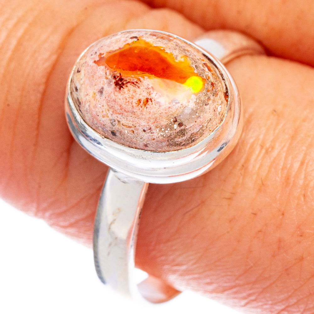 Mexican Fire Opal Ring Size 10.75 (925 Sterling Silver) R147251