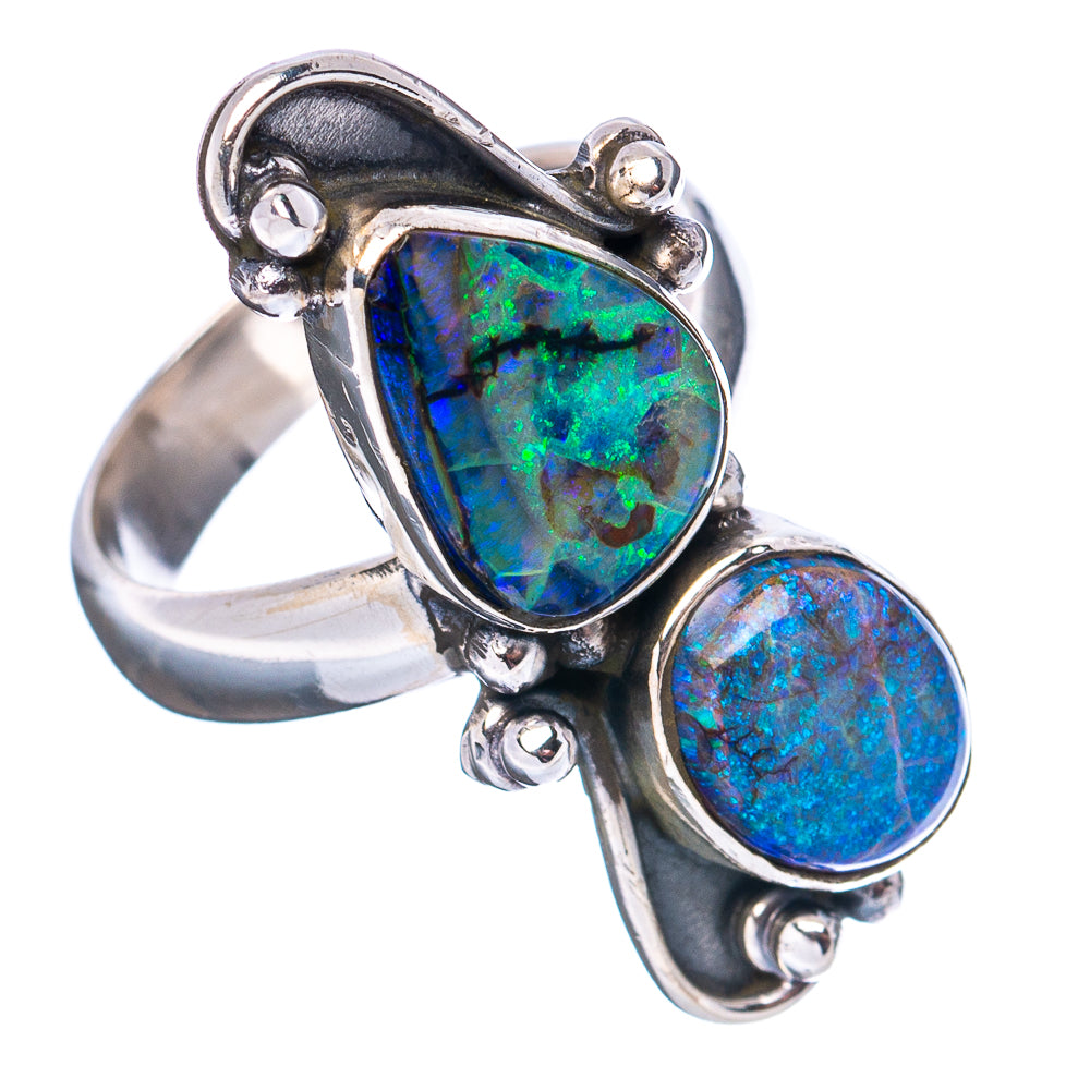 Rare Sterling Opal Ring Size 6 Adjustable (.925 Sterling Silver)