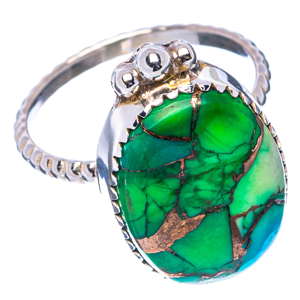 Green Dahlia Mohave Turquoise Ring Size 8 (.925 Sterling Silver)