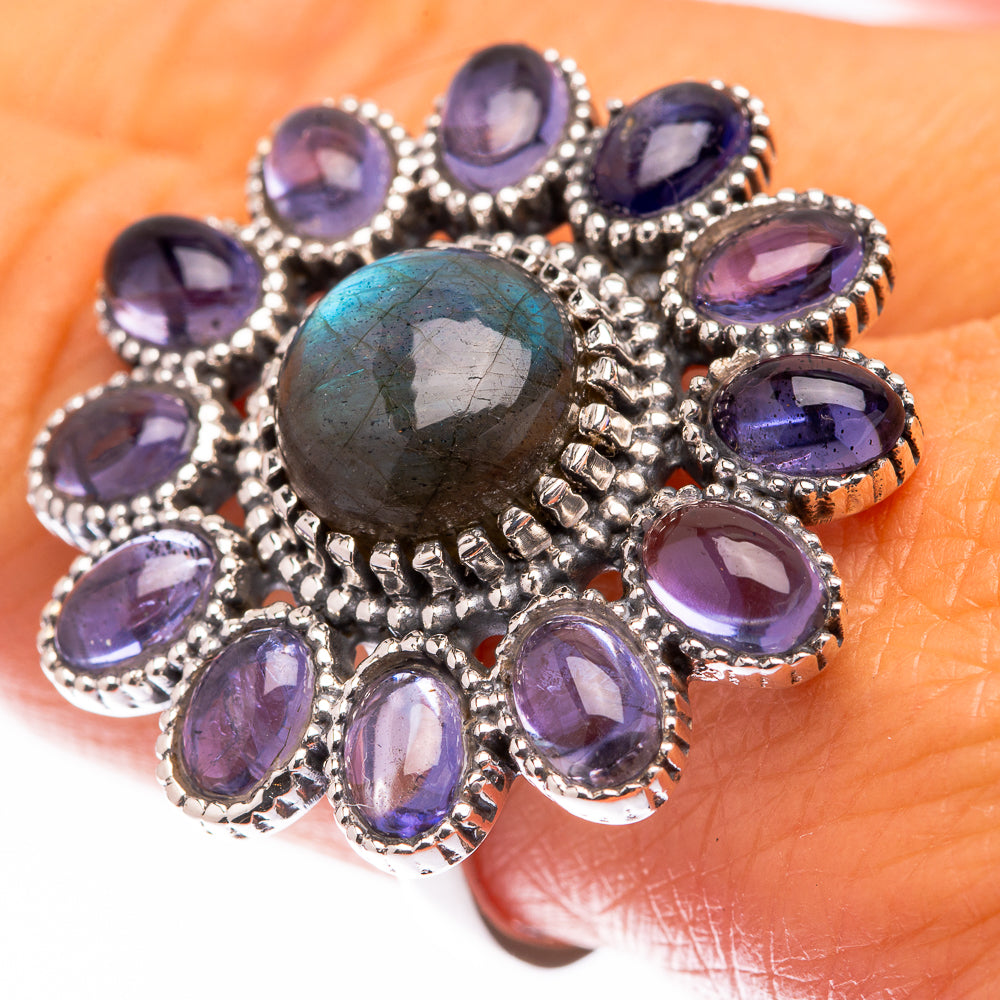 Large Labradorite, Tanzanite Ring Size 9 (925 Sterling Silver) R140856