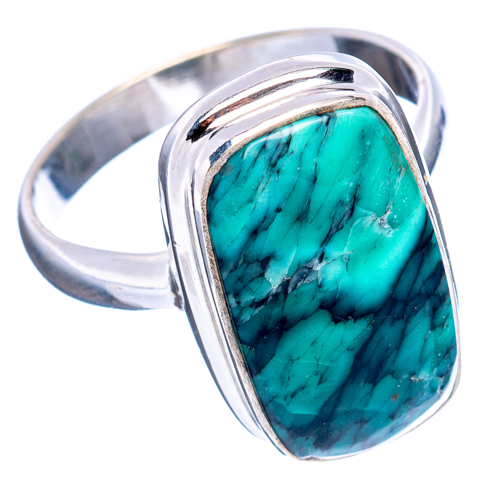Black Bridge Variscite Ring Size 8.75 (.925 Sterling Silver)