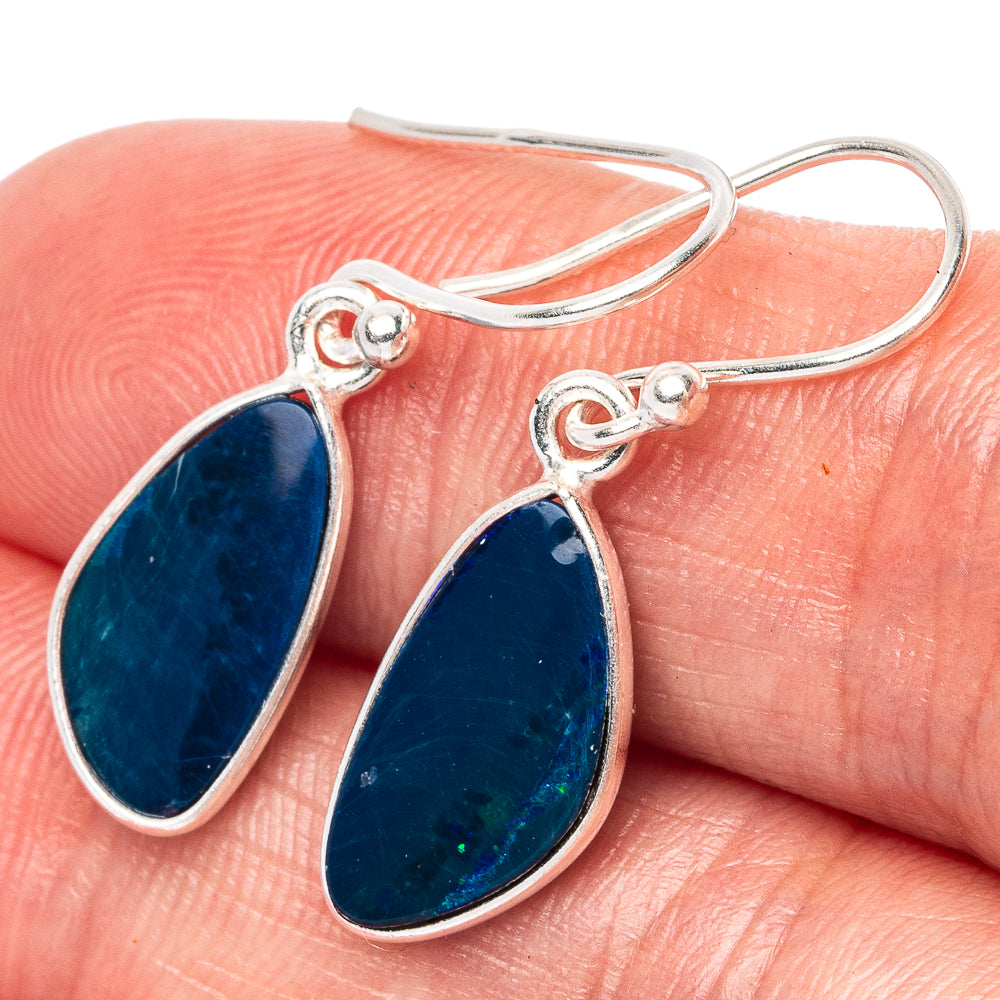 Doublet Opal 925 Sterling Silver Earrings 1 1/8" (925 Sterling Silver) E1973