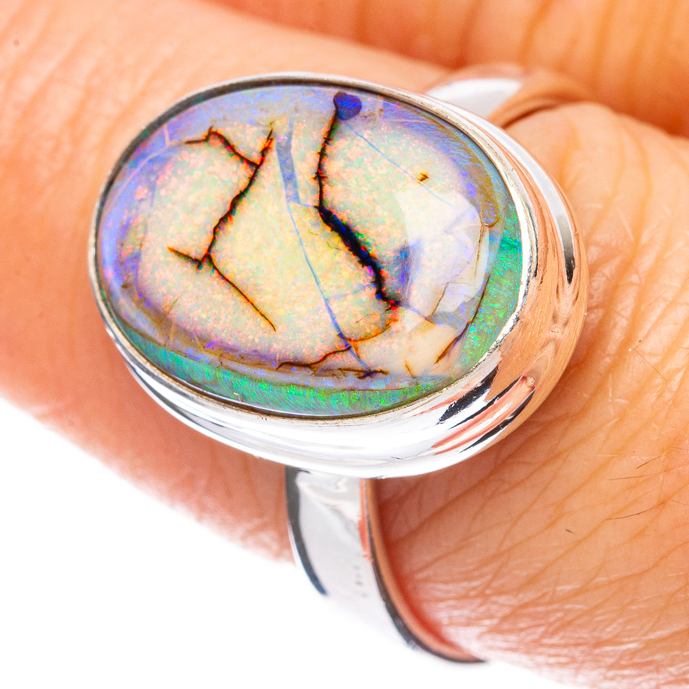 Rare Sterling Opal Ring Size 8.25 (925 Sterling Silver) R2991