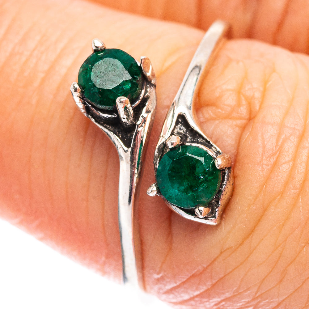Dainty Green Sillimanite Ring Size 7 (.925 Sterling Silver)