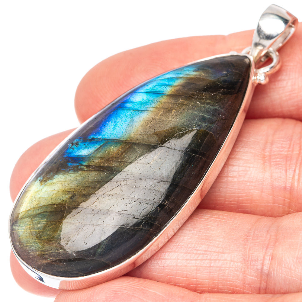 Labradorite Pendant 2 1/4" (925 Sterling Silver) P42550