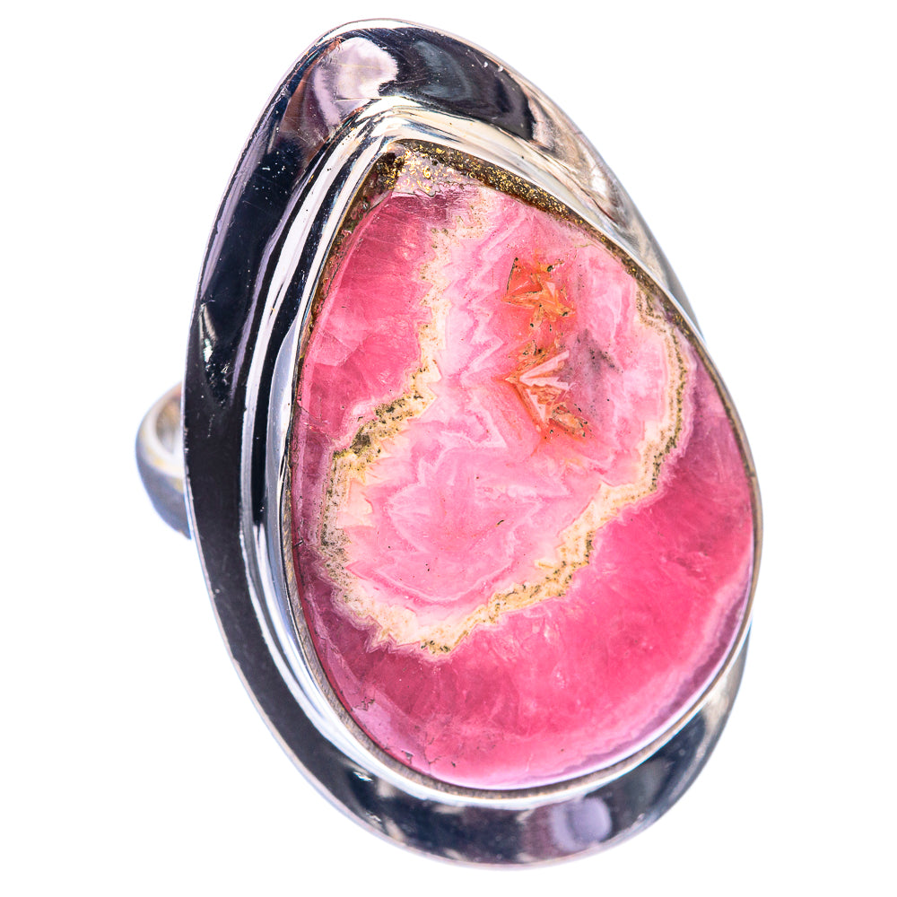Large Rhodochrosite Ring Size 7.25 (925 Sterling Silver) R142321