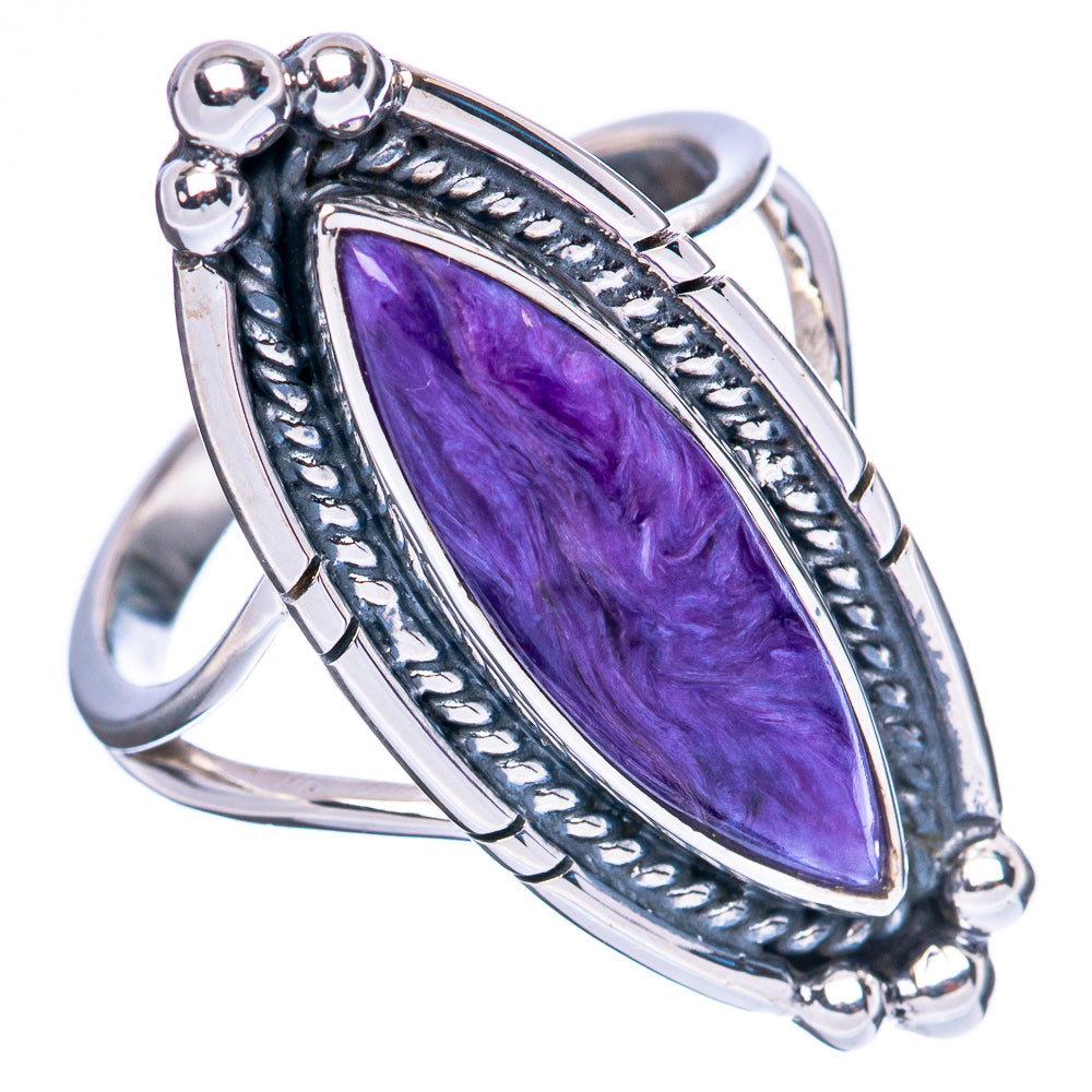 Premium Charoite 925 Sterling Silver Ring Size 8 Ana Co R3579