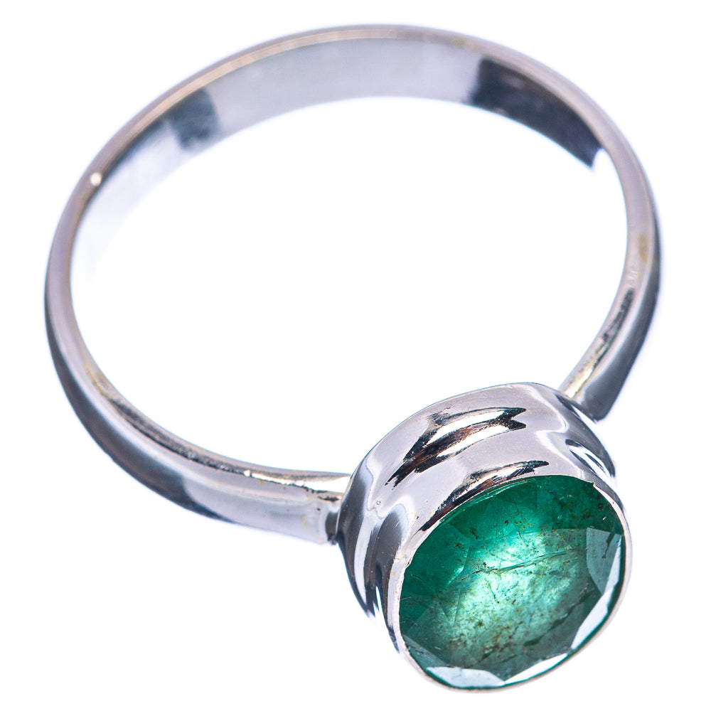 Rare Premium Faceted Zambian Emerald Ring Size 8 (.925 Sterling Silver)
